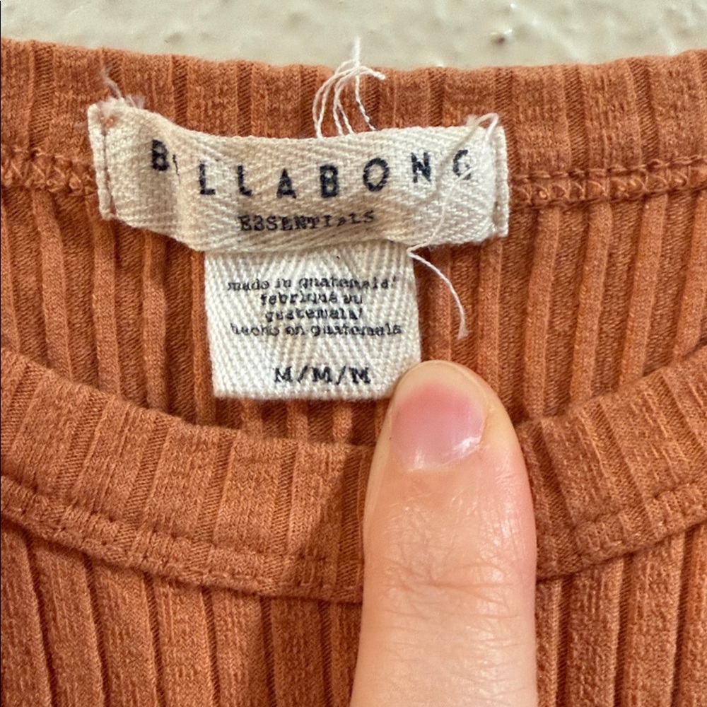 Billabong Rust Ribbed Tank Top - Picture 2 of 4